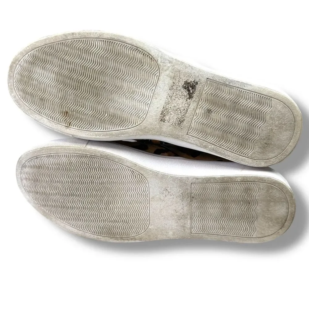 Steve Madden Ecentrcl Slip On Sneakers Leopard Haircalf Size 7 Casual Comfort - Picture 11 of 12
